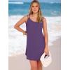 imageANRABESS Womens Cover Up 2026 Beach Vacation Tank Dress Eyelet Spaghetti Strap Bathing Suit Summer Swimsuits Mini SundressPurple
