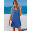 imageANRABESS Womens Cover Up 2026 Beach Vacation Tank Dress Eyelet Spaghetti Strap Bathing Suit Summer Swimsuits Mini SundressRoyal Blue