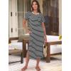 imageANRABESS Womens Midi DressSummer Long Tshirts DressesShort Sleeve Split StripeComfy Travel Beach Vacation Casual WearBlack White Stripe