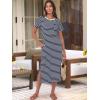 imageANRABESS Womens Midi DressSummer Long Tshirts DressesShort Sleeve Split StripeComfy Travel Beach Vacation Casual WearBlue White Stripe