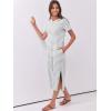 imageANRABESS Womens Midi DressSummer Long Tshirts DressesShort Sleeve Split StripeComfy Travel Beach Vacation Casual WearGrey White Stripe