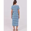 imageANRABESS Womens Midi DressSummer Long Tshirts DressesShort Sleeve Split StripeComfy Travel Beach Vacation Casual WearSky White Stripe