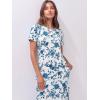 imageANRABESS Womens Midi DressSummer Long Tshirts DressesShort Sleeve Split StripeComfy Travel Beach Vacation Casual WearWhite Blue Floral