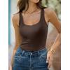 imageANRABESS Womens Ribbed Tank Top Scoop Neck Sleeveless Fitted Tee for Workout Going Out Casual amp Summer WearBrown