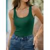imageANRABESS Womens Ribbed Tank Top Scoop Neck Sleeveless Fitted Tee for Workout Going Out Casual amp Summer WearDeep Green
