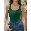 imageANRABESS Womens Ribbed Tank Top Scoop Neck Sleeveless Fitted Tee for Workout Going Out Casual amp Summer WearDeep Green