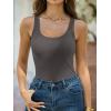 imageANRABESS Womens Ribbed Tank Top Scoop Neck Sleeveless Fitted Tee for Workout Going Out Casual amp Summer WearDeep Grey