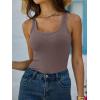 imageANRABESS Womens Ribbed Tank Top Scoop Neck Sleeveless Fitted Tee for Workout Going Out Casual amp Summer WearLight Coffee