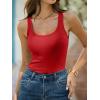imageANRABESS Womens Ribbed Tank Top Scoop Neck Sleeveless Fitted Tee for Workout Going Out Casual amp Summer WearRed