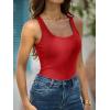 imageANRABESS Womens Ribbed Tank Top Scoop Neck Sleeveless Fitted Tee for Workout Going Out Casual amp Summer WearRed
