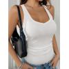 imageANRABESS Womens Ribbed Tank Top Scoop Neck Sleeveless Fitted Tee for Workout Going Out Casual amp Summer WearWhite