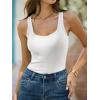 imageANRABESS Womens Ribbed Tank Top Scoop Neck Sleeveless Fitted Tee for Workout Going Out Casual amp Summer WearWhite