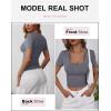 imageANRABESS Womens Short Sleeve Henley Shirts Ribbed Slim Fitted Tee Summer Work Tops 2026 Button Blouse Spring Vacation ClothesBlack Grey