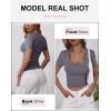 imageANRABESS Womens Short Sleeve Henley Shirts Ribbed Slim Fitted Tee Summer Work Tops 2026 Button Blouse Spring Vacation ClothesCharcoal