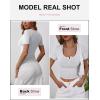 imageANRABESS Womens Short Sleeve Henley Shirts Ribbed Slim Fitted Tee Summer Work Tops 2026 Button Blouse Spring Vacation ClothesGrey