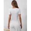 imageANRABESS Womens Short Sleeve Henley Shirts Ribbed Slim Fitted Tee Summer Work Tops 2026 Button Blouse Spring Vacation ClothesGrey