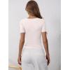 imageANRABESS Womens Short Sleeve Henley Shirts Ribbed Slim Fitted Tee Summer Work Tops 2026 Button Blouse Spring Vacation ClothesLight Beige