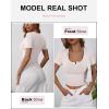 imageANRABESS Womens Short Sleeve Henley Shirts Ribbed Slim Fitted Tee Summer Work Tops 2026 Button Blouse Spring Vacation ClothesLight Beige