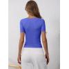 imageANRABESS Womens Short Sleeve Henley Shirts Ribbed Slim Fitted Tee Summer Work Tops 2026 Button Blouse Spring Vacation ClothesRoyal Blue