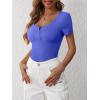imageANRABESS Womens Short Sleeve Henley Shirts Ribbed Slim Fitted Tee Summer Work Tops 2026 Button Blouse Spring Vacation ClothesRoyal Blue