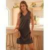 imageANRABESS Womens Summer Casual Beach Mini Dress 2026 Sleeveless V Neck Loose Split WrinkleFree Travel Vacation Short SundressBrown