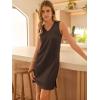 imageANRABESS Womens Summer Casual Beach Mini Dress 2026 Sleeveless V Neck Loose Split WrinkleFree Travel Vacation Short SundressBrown