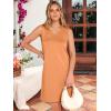 imageANRABESS Womens Summer Casual Beach Mini Dress 2026 Sleeveless V Neck Loose Split WrinkleFree Travel Vacation Short SundressOrange