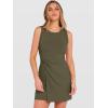 imageANRABESS Womens Summer Dresses 2026 Bodycon Sleeveless Romper Skort Twist Waist Night Out Vacation Mini Dress Built in ShortsArmy Green
