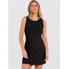 imageANRABESS Womens Summer Dresses 2026 Bodycon Sleeveless Romper Skort Twist Waist Night Out Vacation Mini Dress Built in ShortsBlack