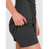 imageANRABESS Womens Summer Dresses 2026 Bodycon Sleeveless Romper Skort Twist Waist Night Out Vacation Mini Dress Built in ShortsDeep Gray
