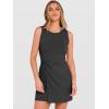 imageANRABESS Womens Summer Dresses 2026 Bodycon Sleeveless Romper Skort Twist Waist Night Out Vacation Mini Dress Built in ShortsDeep Gray