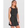 imageANRABESS Womens Summer Dresses 2026 Bodycon Sleeveless Romper Skort Twist Waist Night Out Vacation Mini Dress Built in ShortsDeep Gray