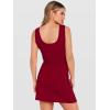 imageANRABESS Womens Summer Dresses 2026 Bodycon Sleeveless Romper Skort Twist Waist Night Out Vacation Mini Dress Built in ShortsDeep Red