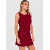 imageANRABESS Womens Summer Dresses 2026 Bodycon Sleeveless Romper Skort Twist Waist Night Out Vacation Mini Dress Built in ShortsDeep Red