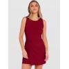 imageANRABESS Womens Summer Dresses 2026 Bodycon Sleeveless Romper Skort Twist Waist Night Out Vacation Mini Dress Built in ShortsDeep Red