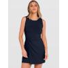 imageANRABESS Womens Summer Dresses 2026 Bodycon Sleeveless Romper Skort Twist Waist Night Out Vacation Mini Dress Built in ShortsNavy Blue