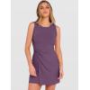 imageANRABESS Womens Summer Dresses 2026 Bodycon Sleeveless Romper Skort Twist Waist Night Out Vacation Mini Dress Built in ShortsPurple