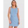 imageANRABESS Womens Summer Dresses 2026 Bodycon Sleeveless Romper Skort Twist Waist Night Out Vacation Mini Dress Built in ShortsSky Blue
