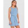 imageANRABESS Womens Summer Dresses 2026 Bodycon Sleeveless Romper Skort Twist Waist Night Out Vacation Mini Dress Built in ShortsSky Blue