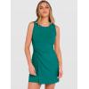 imageANRABESS Womens Summer Dresses 2026 Bodycon Sleeveless Romper Skort Twist Waist Night Out Vacation Mini Dress Built in ShortsTeal