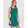 imageANRABESS Womens Summer Dresses 2026 Bodycon Sleeveless Romper Skort Twist Waist Night Out Vacation Mini Dress Built in ShortsTeal