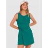 imageANRABESS Womens Summer Dresses 2026 Bodycon Sleeveless Romper Skort Twist Waist Night Out Vacation Mini Dress Built in ShortsTeal
