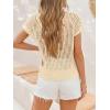imageANRABESS Womens Tops 2026 Trendy Summer Shirts Crochet Cap Sleeve Knitted Sweater Spring Beach Vacation ClothesBeige