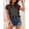 imageANRABESS Womens Tops 2026 Trendy Summer Shirts Crochet Cap Sleeve Knitted Sweater Spring Beach Vacation ClothesBlack
