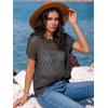 imageANRABESS Womens Tops 2026 Trendy Summer Shirts Crochet Cap Sleeve Knitted Sweater Spring Beach Vacation ClothesBlack