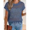 imageANRABESS Womens Tops 2026 Trendy Summer Shirts Crochet Cap Sleeve Knitted Sweater Spring Beach Vacation ClothesBlue