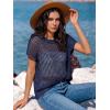 imageANRABESS Womens Tops 2026 Trendy Summer Shirts Crochet Cap Sleeve Knitted Sweater Spring Beach Vacation ClothesNavy Blue