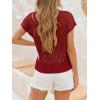 imageANRABESS Womens Tops 2026 Trendy Summer Shirts Crochet Cap Sleeve Knitted Sweater Spring Beach Vacation ClothesRed