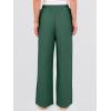 imageANRABESS Womens Wide Leg Beach Pants Elastic Waist Lightweight Casual Flowy Palazzo Lounge Trousers with PocketsDeep Green