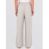 imageANRABESS Womens Wide Leg Beach Pants Elastic Waist Lightweight Casual Flowy Palazzo Lounge Trousers with PocketsDusty Apricot